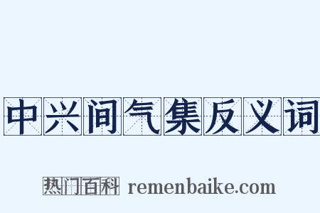中兴间气集反义词是什么意思的图片